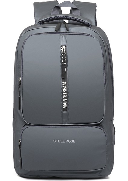 Gri 2024 Iş Dizüstü Bilgisayarı Erkek Sırt Çantası Açık Su Geçirmez Seyahat Sırt Çantası Erkek Ofis Sırt Çantası (Yurt Dışından)