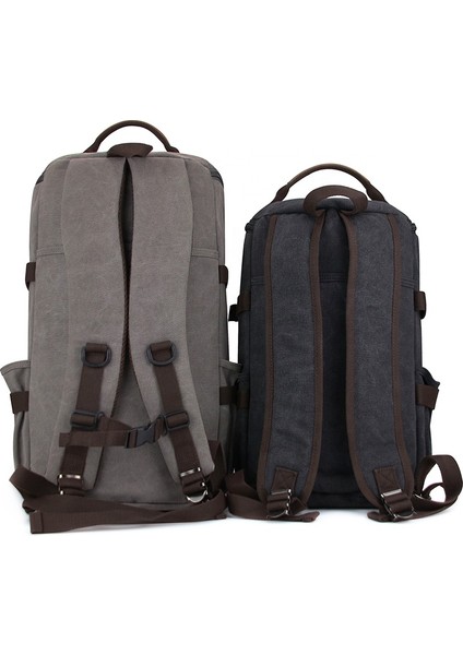 L Gri Bearky Silindir Büyük Kapasiteli Üç Amaçlı Öğrenci Su Geçirmez Özel Çok Fonksiyonlu Erkek Seyahat Kanvas Sırt Çantası Vintage (Yurt Dışından) fiyatları