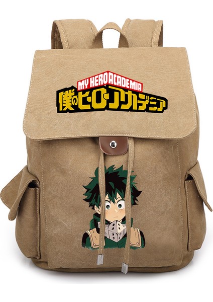 053-3 Yeni My Hero Academia Bakugou Katsuki Midoriya Izuku Karikatür Çevresel Erkek ve Kadın Sırt Çantası Öğrenci Okul Çantası (Yurt Dışından)