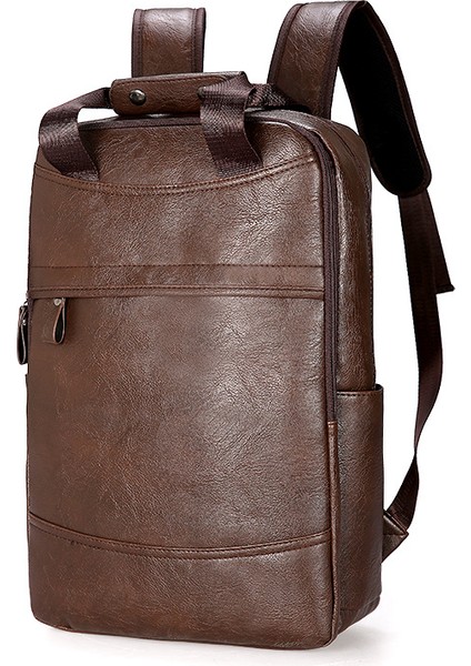 Siyah Erkek Pu Omuzlar Öğrenciler Seyahat Çantası Iş Laptop Çantası Büyük Kapasiteli Taşınabilir Sırt Çantası (Yurt Dışından) fiyatları