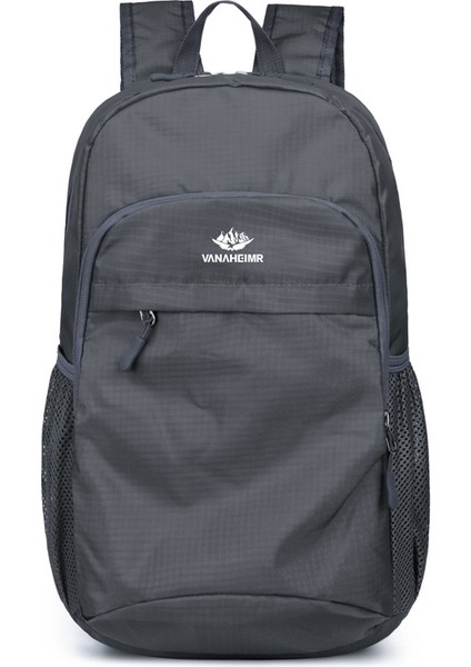 Gri Sırt Çantası Açık Seyahat Çantası Hafif Katlanır Spor Sırt Çantası Su Geçirmez Sırt Çantası Erkek ve Kadın Modası (Yurt Dışından)