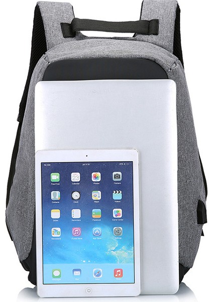 Gri 30*12*43 cm USB ile Su Geçirmez Sırt Çantaları Erkek Iş Anti-Hırsızlık Bilgisayar Dizüstü Sırt Çantası Öğrenci Okul Çantası (Yurt Dışından) fırsatları