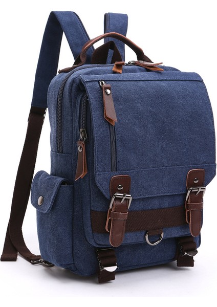 Siyah 2 Vintage Tek Sling Kanvas Çantalar ve Sırt Çantası Erkekler Için Büyük Sırt Çantaları Omuz Çantaları Erkekler Seyahat Okul Çantası (Yurt Dışından) modelleri