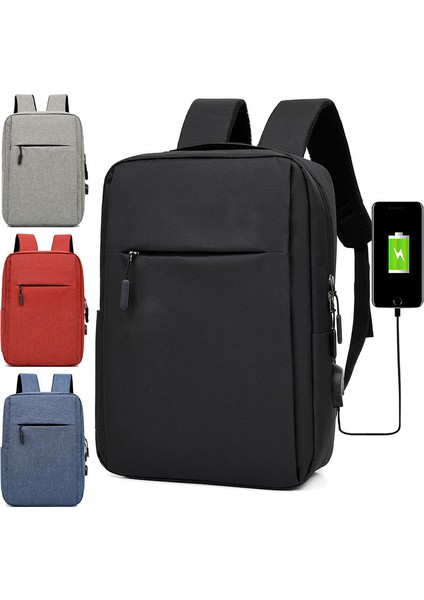 Gri Erkek Sırt Çantası 15.6 Inç Bilgisayar Iş Çantası Çok Yönlü USB Şarj Edilebilir Sırt Çantası Erkek Su Geçirmez Seyahat Dizüstü Sırt Çantası (Yurt Dışından) modelleri