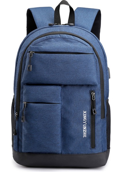 Açık Gri Naylon Yönetici USB Taktik Erkekler Şarj Iş Laptop Çantası Anti Hırsızlık Sırt Çantası 17.5 (Yurt Dışından)