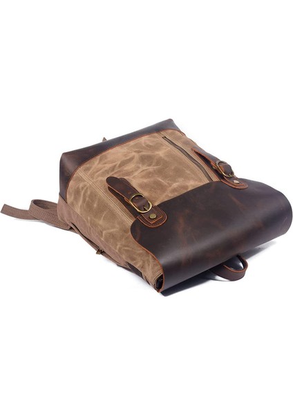 Ordu Yeşil Özel Su Geçirmez Erkek ve Kadın Seyahat Okul Çantası Seyahat Sırt Çantası Mumlu Kanvas Sırt Çantası (Yurt Dışından) fiyatları