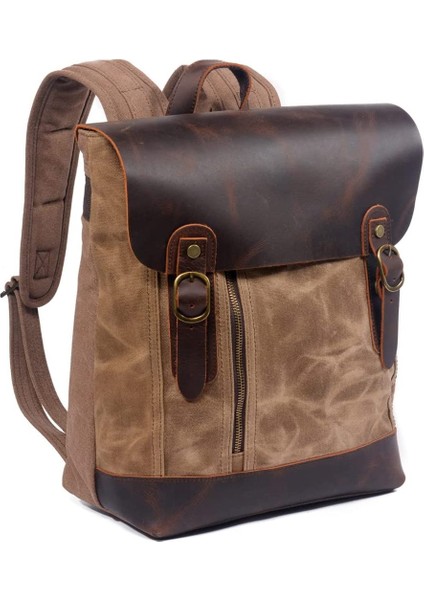 Ordu Yeşil Özel Su Geçirmez Erkek ve Kadın Seyahat Okul Çantası Seyahat Sırt Çantası Mumlu Kanvas Sırt Çantası (Yurt Dışından) fırsatları