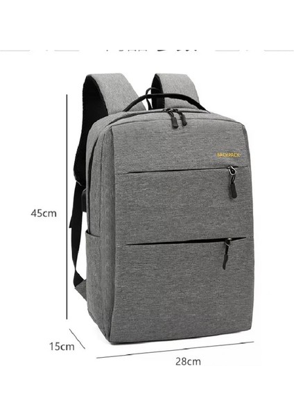 Siyah 812-1782 3 Adet Erkek Sırt Çantası USB Şarj Erkek Çantası Rahat Çok Fonksiyonlu Sırt Çantaları Erkek Okul Çantaları 3 Takım Sırt Çantaları (Yurt Dışından) modelleri