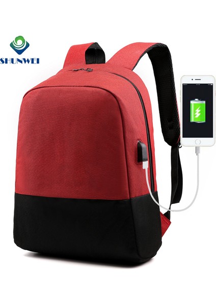 Gri Fabrika Doğrudan Tedarik Özelleştirilmiş Su Geçirmez Günlük Kadın ve Erkek Sırt Çantası USB Şarjlı Laptop Sırt Çantası (Yurt Dışından) fiyatları