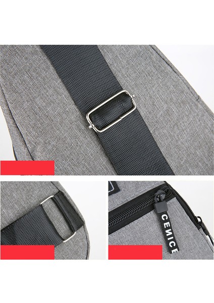 Siyah Kore Versiyonu Moda Küçük Spor Sırt Çantası Erkek Kulaklık Deliği ile Çok Amaçlı Çapraz Vücut Çanta (Yurt Dışından) modelleri