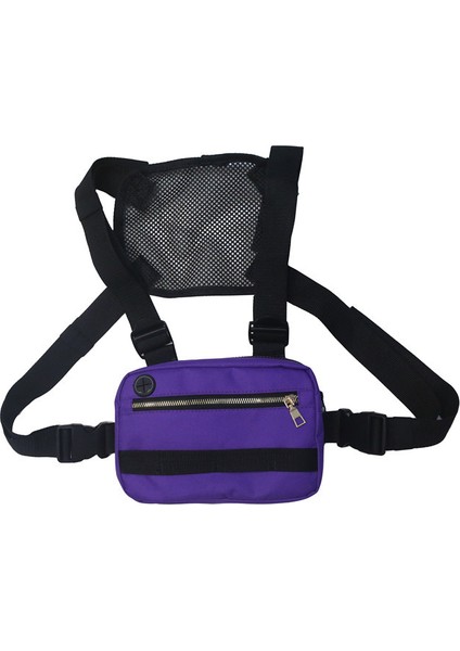 Mor Yeni Ins Yelek Çantası Severler Taktik Sırt Çantası Adam Koşu Lokomotif Göğüs Paketi (Yurt Dışından)