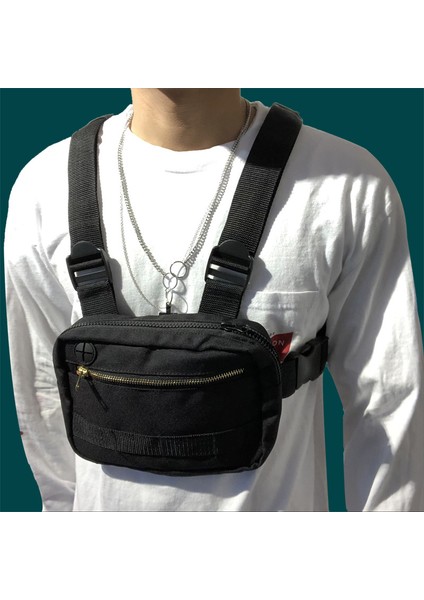 Mor Yeni Ins Yelek Çantası Severler Taktik Sırt Çantası Adam Koşu Lokomotif Göğüs Paketi (Yurt Dışından) modelleri