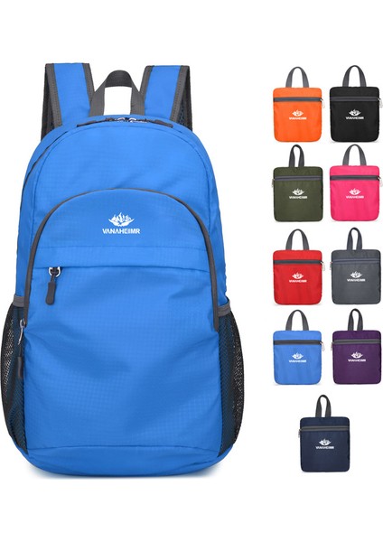 Gri Sırt Çantası Açık Seyahat Çantası Hafif Katlanır Spor Sırt Çantası Su Geçirmez Sırt Çantası Erkek ve Kadın Modası (Yurt Dışından) fırsatları