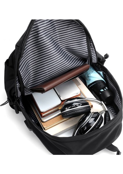 2 Rahat Minimalist Büyük Kapasiteli Hafif Su Geçirmez Seyahat Sırt Çantası Oxford Iş Bilgisayar Çantası USB Dizüstü Erkek Sırt Çantaları (Yurt Dışından) modelleri