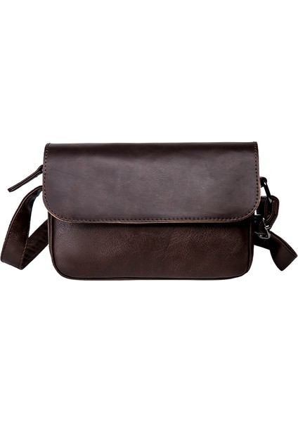 Kahve Rahat Checker Postacı Omuz Çantası Çapraz Omuz Sırt Çantası Erkek Küçük Kare Çanta (Yurt Dışından)