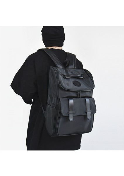 Siyah-Pu Su Geçirmez Erkek Gençler Için Okul Sırt Çantaları Spor Sırt Çantası Orijinal Omuz Çantaları Erkek Sırt Çantası Dizüstü Seyahat Okul Çantaları (Yurt Dışından) fırsatları