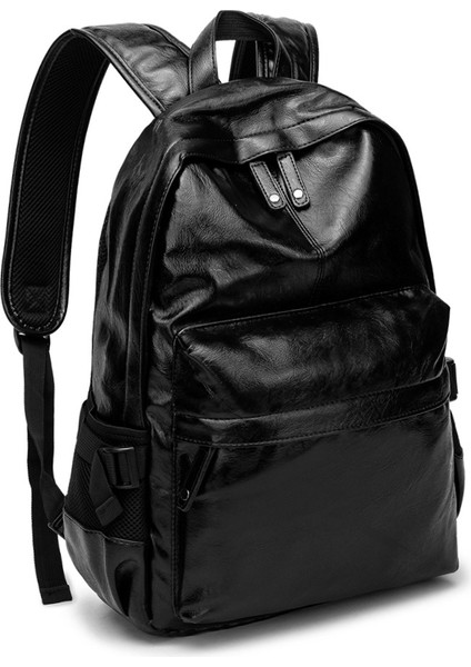 Siyah (Aa) Özel Erkek Dizüstü Sırt Çantaları Çanta Dayanıklı Deri Mochila Moda Öğrenci Okul Çantası Dizüstü Okul Sırt Çantası (Yurt Dışından) modelleri