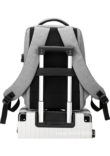 Lacivert Büyük Kapasiteli Laptop Çantası Sırt Çantası USB Şarjlı Iş Sırt Çantası Günlük Kullanım Için Büyük Kapasiteli Özel Logo Laptop Çantası (Yurt Dışından) fırsatları