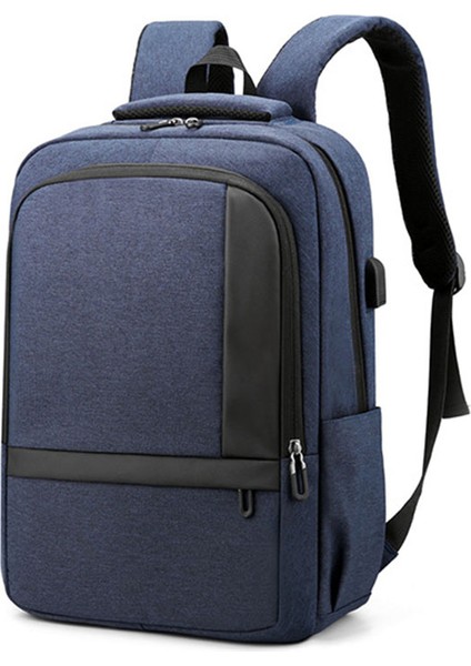 Lacivert Sıcak Satış Lüks Su Geçirmez Sırt Çantası Rahat Iş Packbag Anti Hırsız Seyahat USB Dizüstü Sırt Çantası Erkekler Için (Yurt Dışından)