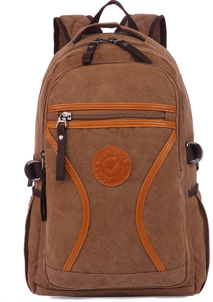 Kahverengi 2022 Büyük Kapasiteli Moda Astar Malzemesi Polyester Pamuk Özel Açık Sırt Çantası Erkek Okul Çantası (Yurt Dışından)