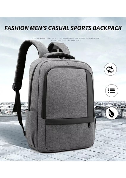 Gri Büyük Kapasiteli Bilgisayar Çantası Paketi Moda Çok Fonksiyonlu Yeni Varış Iş Anti Hırsız Seyahat USB Dizüstü Sırt Çantası Erkekler Için (Yurt Dışından) fiyatları