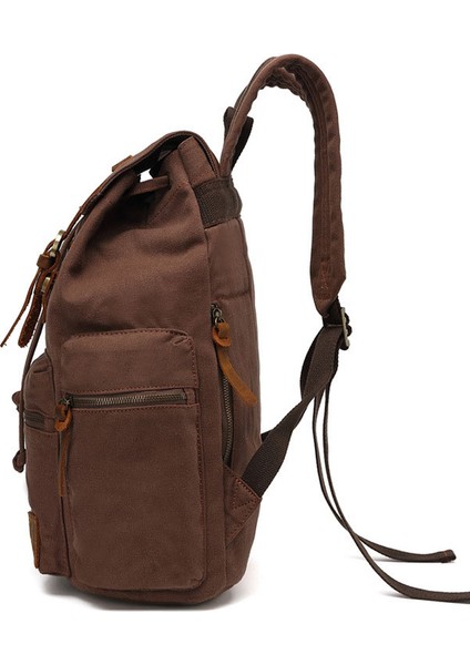 Haki Popüler Öğrenci Okul Çantası Kanvas Sırt Çantası Bilgisayar Çantası Büyük Kapasiteli Avrupa ve Amerikan Retro Sırt Çantası (Yurt Dışından) fırsatları