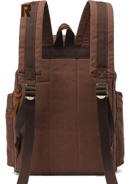Haki Popüler Öğrenci Okul Çantası Kanvas Sırt Çantası Bilgisayar Çantası Büyük Kapasiteli Avrupa ve Amerikan Retro Sırt Çantası (Yurt Dışından) indirimleri