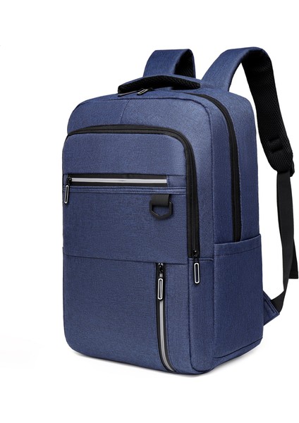 Lacivert Seyahat Sırt Çantaları Erkek Su Geçirmez Naylon Iş Dizüstü Sırt Çantası USB Bağlantı Noktası ile Anti Hırsızlık Bagtravel Çanta Kadın Moda Unisex (Yurt Dışından)