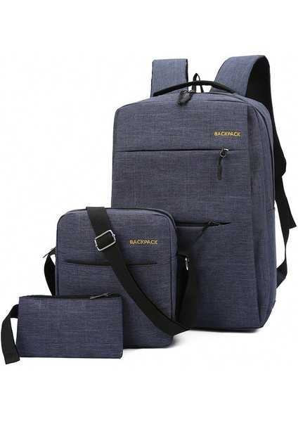 Gri 812-1782 3 Adet Erkek Sırt Çantası USB Şarj Erkek Çantası Rahat Çok Fonksiyonlu Sırt Çantaları Erkek Okul Çantaları 3 Takım Sırt Çantaları (Yurt Dışından) fiyatları