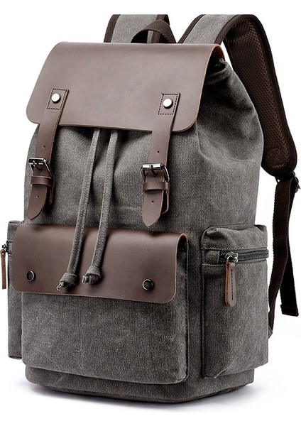 Özelleştirilmiş Renk Yeni Moda Erkek Vintage Kanvas Çantalar Büyük Kapasiteli Seyahat Dizüstü Sırt Çantası (Yurt Dışından)