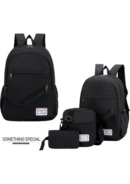 Gri Yeni Varış Erkek Okul Sırt Çantaları Erkek Omuz Çantası Laptop Sırt Çantası Seti 3 In 1 Çanta Seti (Yurt Dışından) modelleri