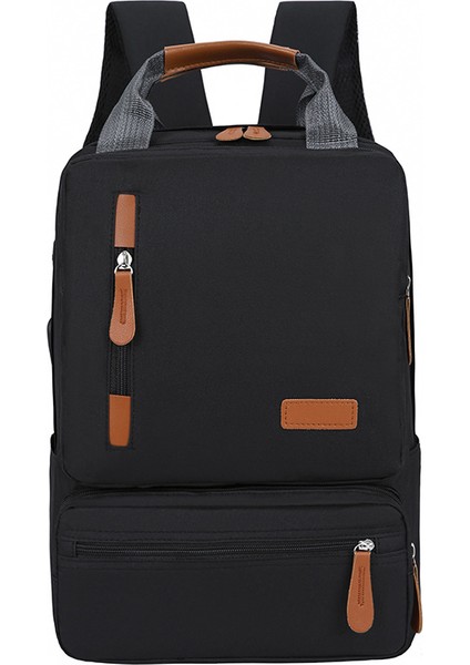 Siyah Büyük Kapasiteli Sırt Çantası Dizüstü Bilgisayar Oxford Spor Sırt Çantası Öğrenciler Için Çok Fonksiyonlu Sırt Çantası (Yurt Dışından)