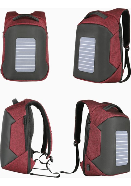 Koyu Gri Açık Güneş Şarjı Hırsızlığa Karşı Sırt Çantası Erkek Eğlence Seyahat Çantası Sırt Çantası Kadın Güneş Şarj Edilebilir Okul Çantası (Yurt Dışından) indirimleri