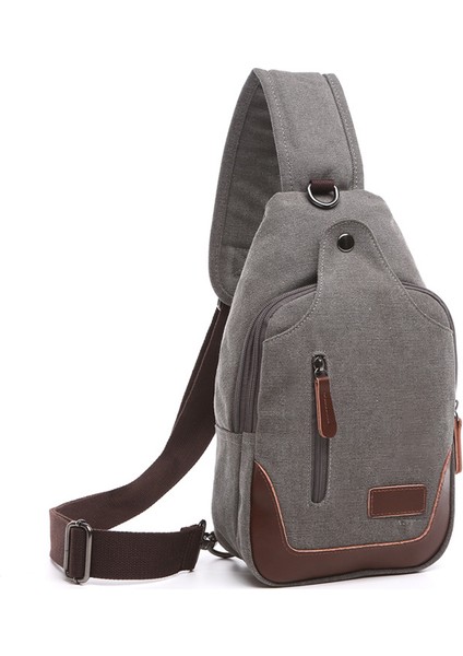 Gri Moda Özel Etiket Hafif Katı Yumuşak Kanvas Su Geçirmez Rahat Spor Çantası Okul Sırt Çantası (Yurt Dışından)