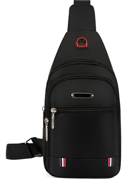 Siyah Saf Renk Erkek Oxford Tek Omuz Çantası Şık Çapraz Vücut Çok Fonksiyonlu Cep Telefonu Göğüs Çantası (Yurt Dışından) fiyatları