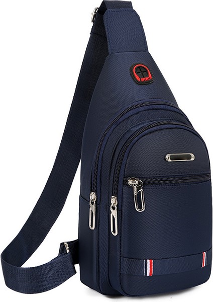 Siyah Saf Renk Erkek Oxford Tek Omuz Çantası Şık Çapraz Vücut Çok Fonksiyonlu Cep Telefonu Göğüs Çantası (Yurt Dışından) modelleri