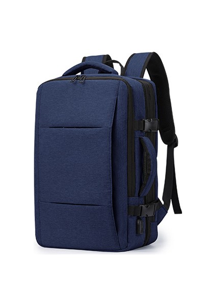 Mavi Fabrika Doğrudan Tedarik Özelleştirilmiş Su Geçirmez Iş Seyahati Laptop Sırt Çantası USB Şarj Portu ile Erkek Sırt Çantası Şarj Cihazı (Yurt Dışından)