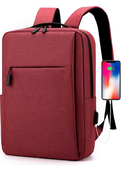 Gri Sıcak Satış Eğlence Su Geçirmez Iş Bilgisayarı Sırt Çantası Çok Fonksiyonlu Boş 15.6 'usb ile Okul Dizüstü Sırt Çantası (Yurt Dışından)