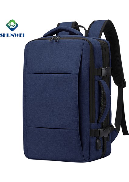 Mavi Fabrika Doğrudan Tedarik Özelleştirilmiş Su Geçirmez Iş Seyahati Laptop Sırt Çantası USB Şarj Portu ile Erkek Sırt Çantası Şarj Cihazı (Yurt Dışından) fırsatları