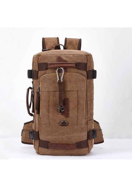 Gri Zuolunduo Özel Dayanıklı Şık Büyük Kapasiteli Çok Fonksiyonlu Yürüyüş Vintage Seyahat Sırt Çantası Laptop Çantası Erkek Sırt Çantaları (Yurt Dışından) fiyatları