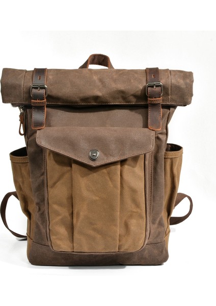 Mavi Avrupa ve Amerikan Retro Açık Dağcılık Taktik Erkek ve Kadın Sırt Çantası Yağ Balmumu Kanvas Seyahat Bilgisayar Çantası (Yurt Dışından) fiyatları