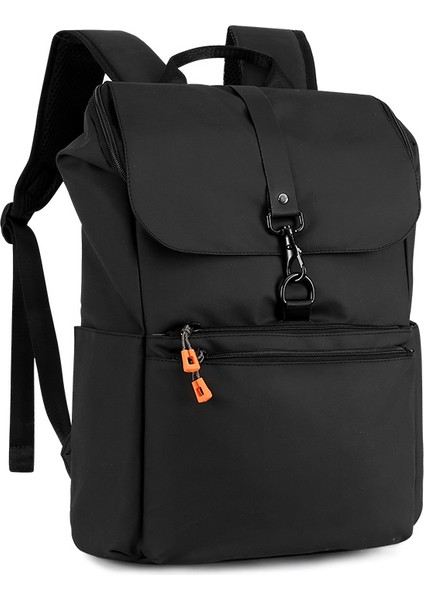 Siyah Basit Trend Moda Erkek Sırt Çantası Büyük Kapasiteli Giyim Rahat Günlük Seyahat Sırt Çantası Çok Fonksiyonlu Bilgisayar Çantası (Yurt Dışından) fırsatları