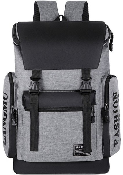 Gri Erkek Açık Spor Balıkçılık Sırt Çantası Nefes Aşınmaya Dayanıklı Su Geçirmez Balıkçı Çantası Seyahat Kamp Yürüyüş Sırt Çantası (Yurt Dışından)