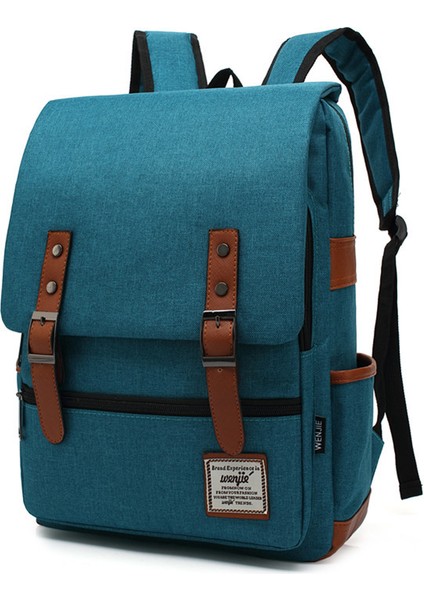 Tavuskuşu Mavi Özel Vintage Keten Sırt Çantası Okul Çantası Kadın Erkek Yüksek Kaliteli Sırt Çantası Çanta Yüksek Kapasiteli Unisex Sırt Çantaları (Yurt Dışından)