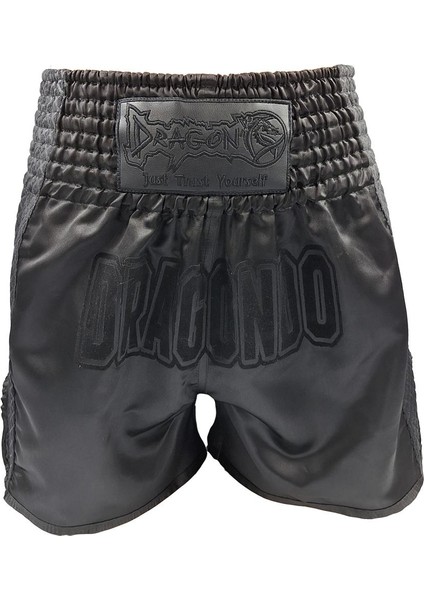 MT3025 Black Night Muay Thai Şortu Siyah Antrenman Şortu