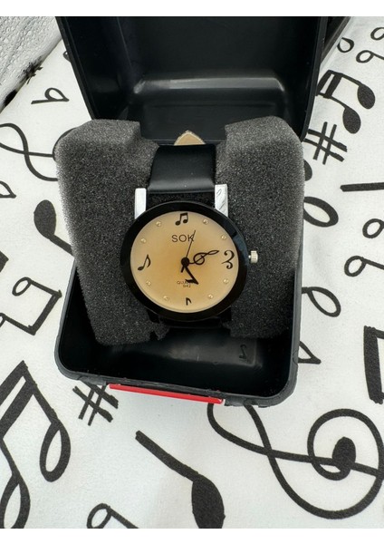 Nota Müzik Melodi Taşlı Kadın Kol Saati fiyatları