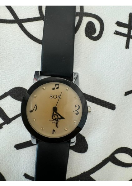 Nota Müzik Melodi Taşlı Kadın Kol Saati fırsatları