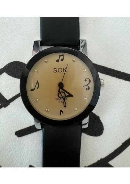 Nota Müzik Melodi Taşlı Kadın Kol Saati