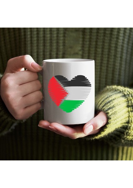 Filistin Bayraklı Bardak - Filistin Bardağı