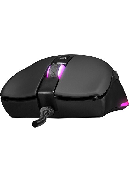 Sgm-L1 Lumos Siyah 6400DPI Rgb Ledli Makrolu Gaming Oyuncu Mouse